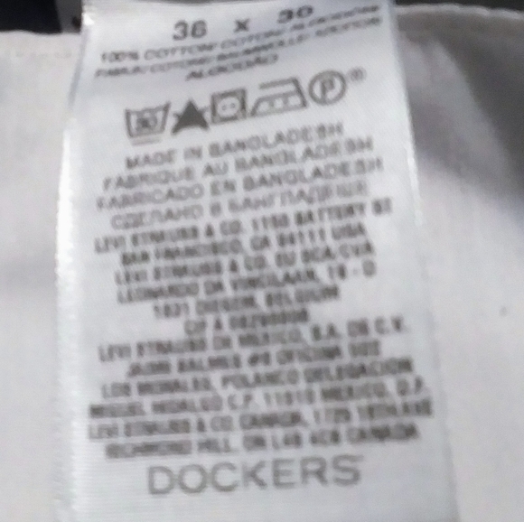 Mens Docker flat front pants - Picture 2 of 3